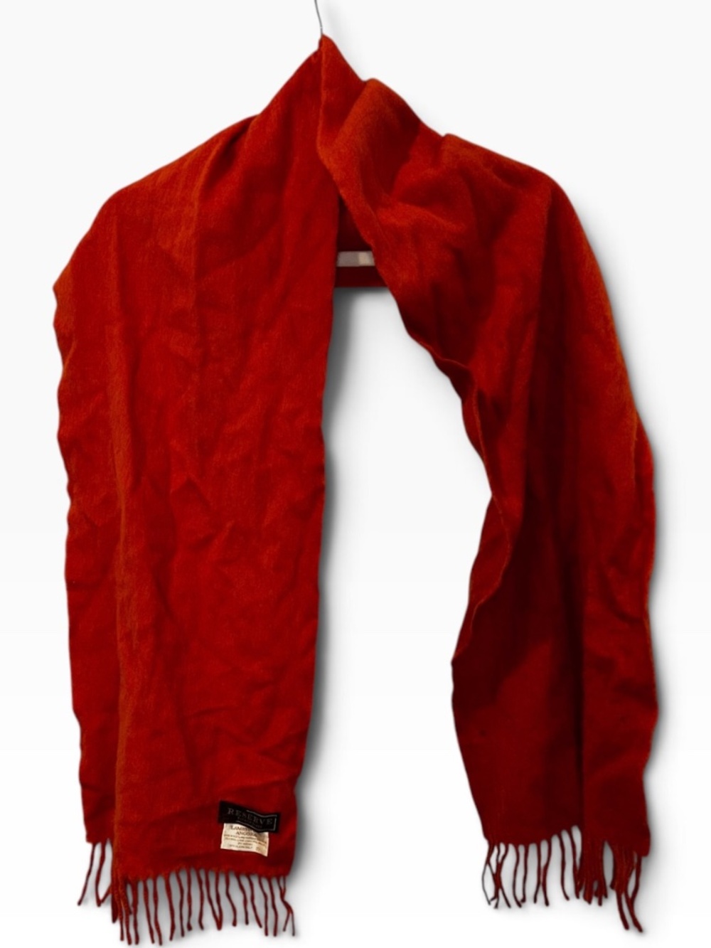Reserve Patrick James Angora Lambswool Pumpkin Spice Orange super soft scarf